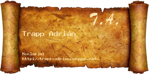 Trapp Adrián névjegykártya